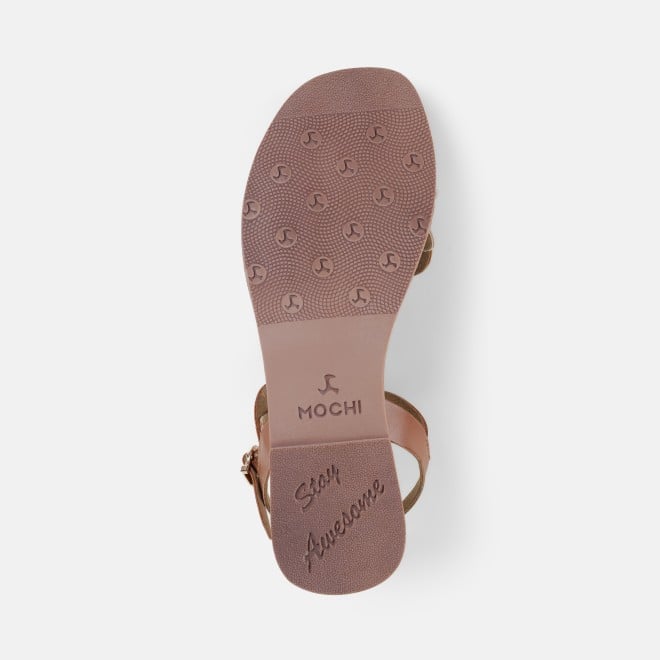 Mochi Women Tan Casual Gladiators (SKU: 33-1522-23-36)