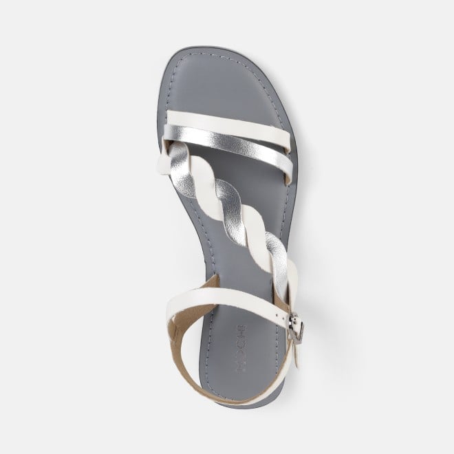 Mochi Women White Casual Gladiators (SKU: 33-1522-16-36)