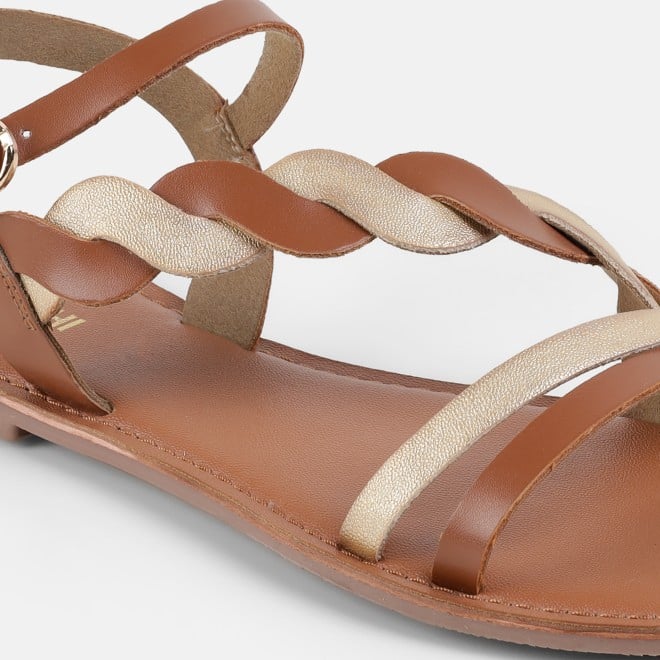 Mochi Women Tan Casual Gladiators (SKU: 33-1522-23-36)