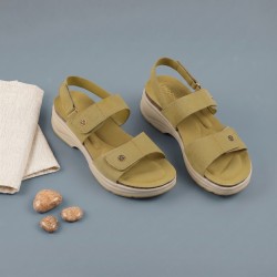 Mochi Women Yellow Casual Sandals