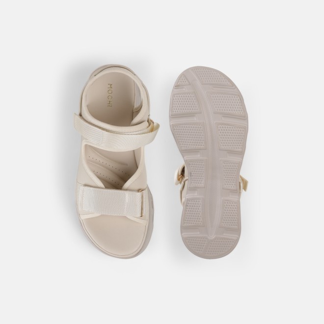 Mochi Women Beige Casual Sandals (SKU: 33-1539-20-36)