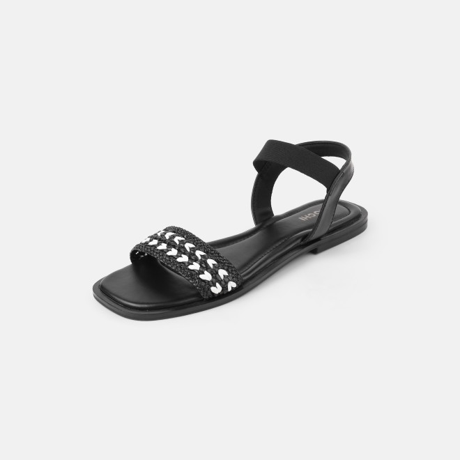 Mochi Women Black Casual Sandals (SKU: 33-1562-11-36)