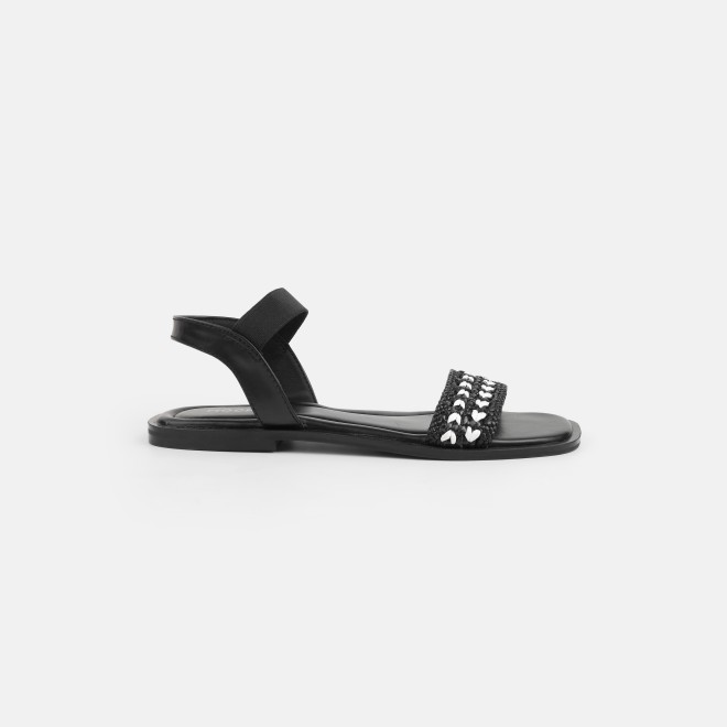 Mochi Women Black Casual Sandals (SKU: 33-1562-11-36)