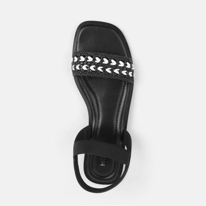 Mochi Women Black Casual Sandals (SKU: 33-1562-11-36)