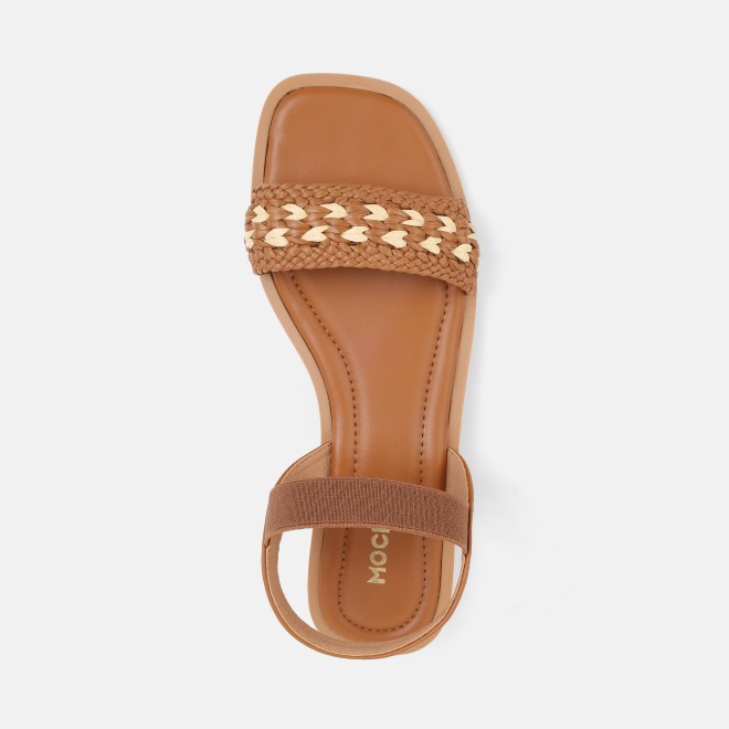 Mochi Women Tan Casual Sandals (SKU: 33-1562-23-36)
