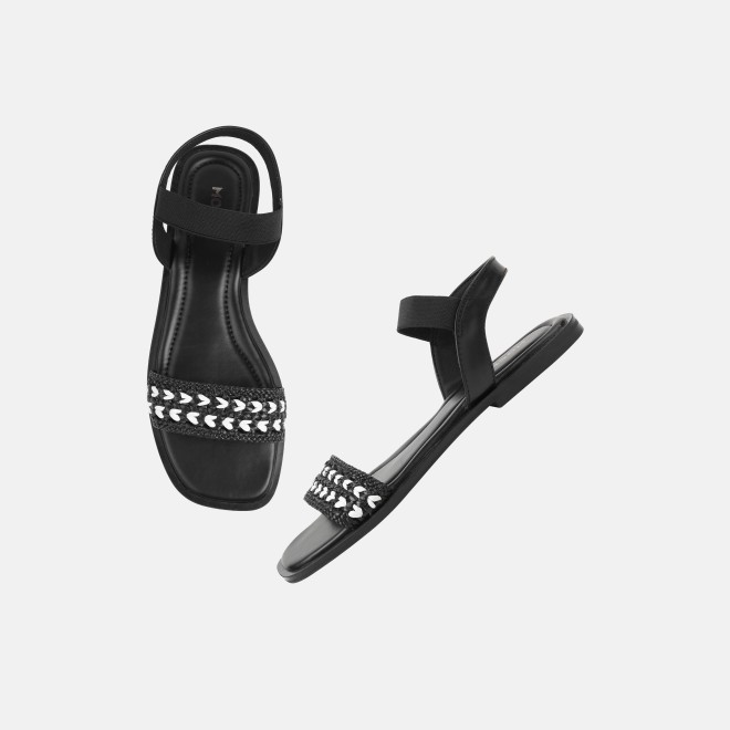 Mochi Women Black Casual Sandals (SKU: 33-1562-11-36)