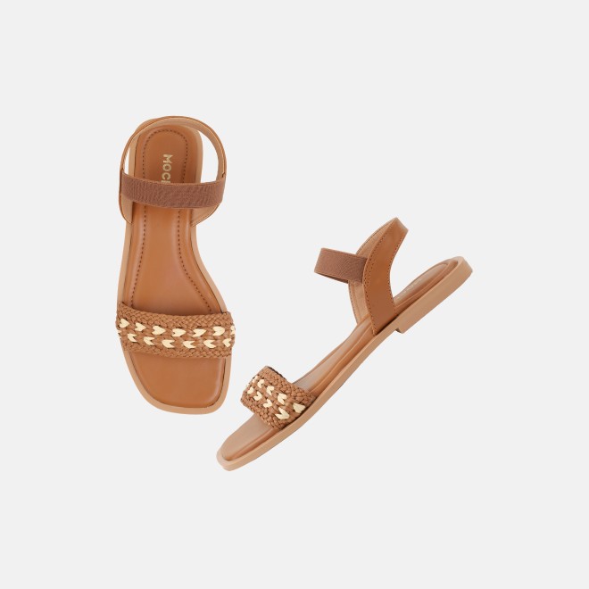 Mochi Women Tan Casual Sandals (SKU: 33-1562-23-36)