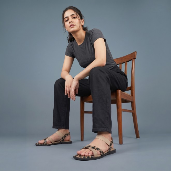 Mochi Women Beige Casual Sandals (SKU: 33-1564-20-36)