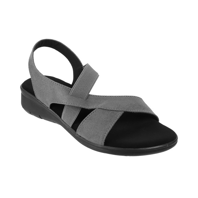 Mochi Women Grey Casual Sandals