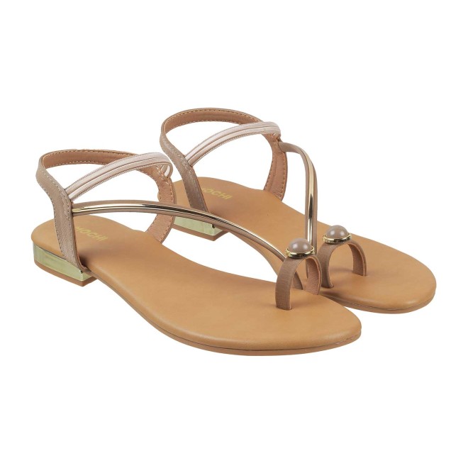 Mochi Women Khaki Casual Sandals