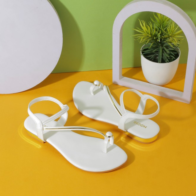 Mochi Women White Casual Sandals (SKU: 33-251L-16-42)