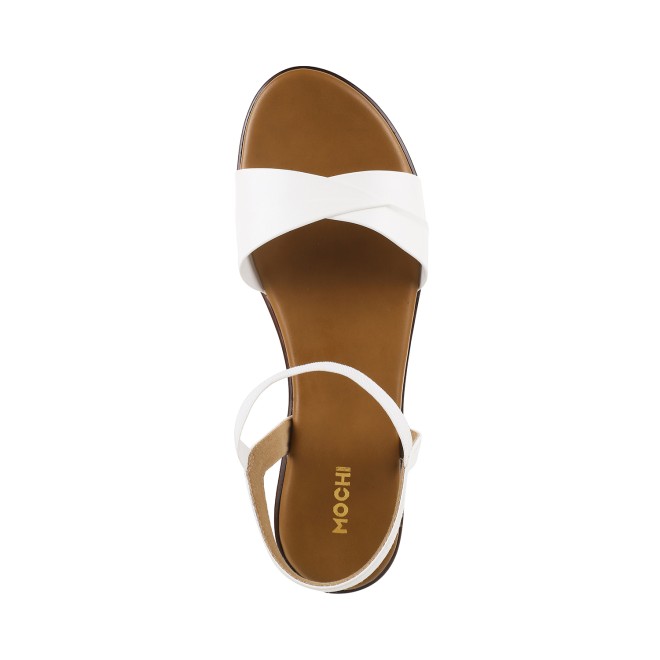 Mochi Women White Casual Sandals (SKU: 33-3041-16-36)