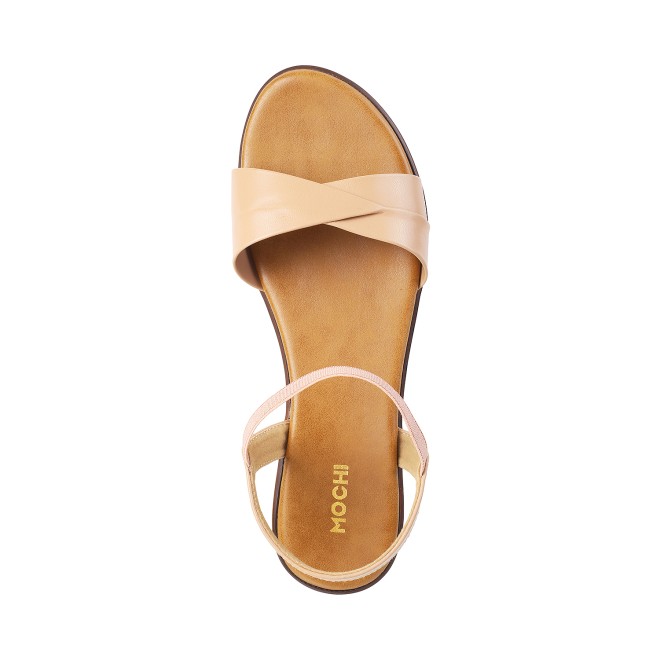 Mochi Women Beige Casual Sandals (SKU: 33-3041-20-36)
