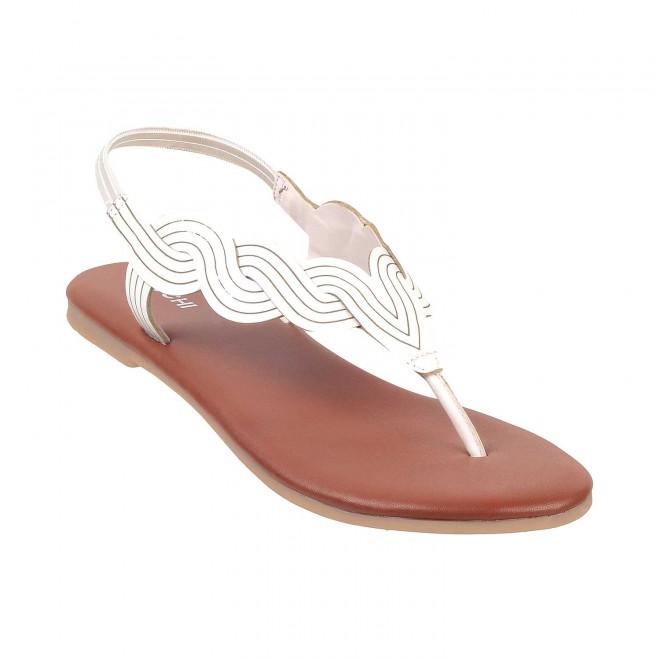 Mochi Women White Casual Sandals (SKU: 33-3082-16-36)