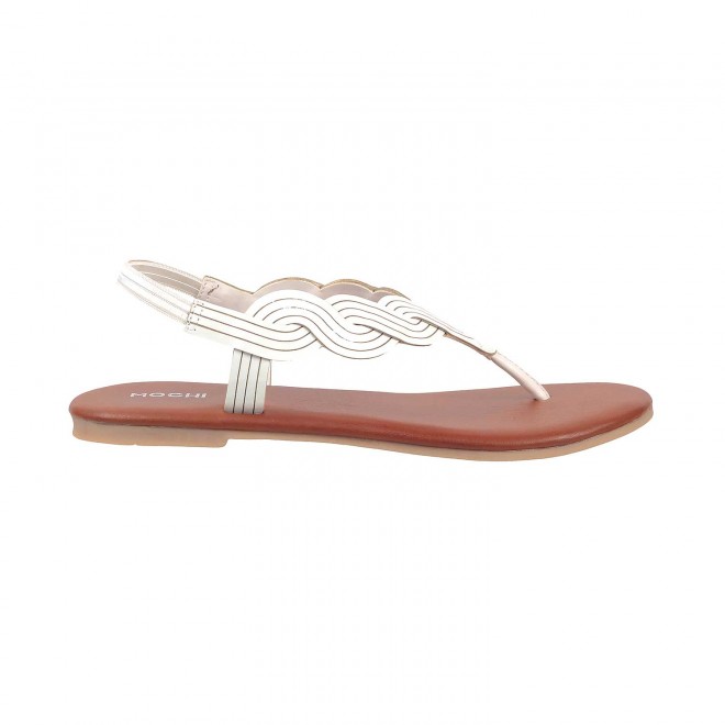 Mochi Women White Casual Sandals (SKU: 33-3082-16-36)