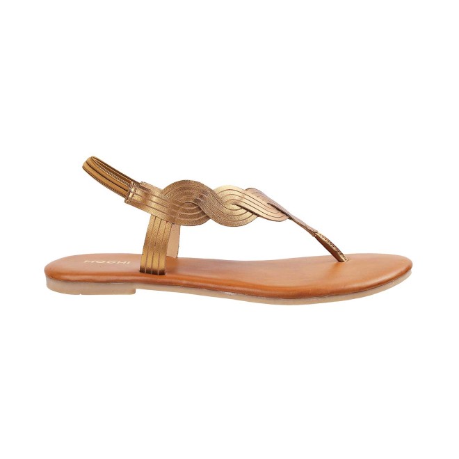 Mochi Women Antique-Gold Casual Sandals (SKU: 33-3082-28-36)