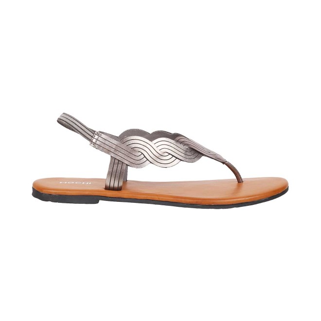 Mochi Women Gun-Metal Casual Sandals (SKU: 33-3082-29-36)