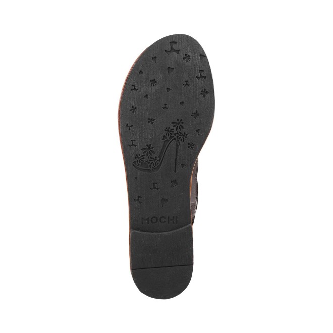 Mochi Women Gun-Metal Casual Sandals (SKU: 33-3082-29-36)