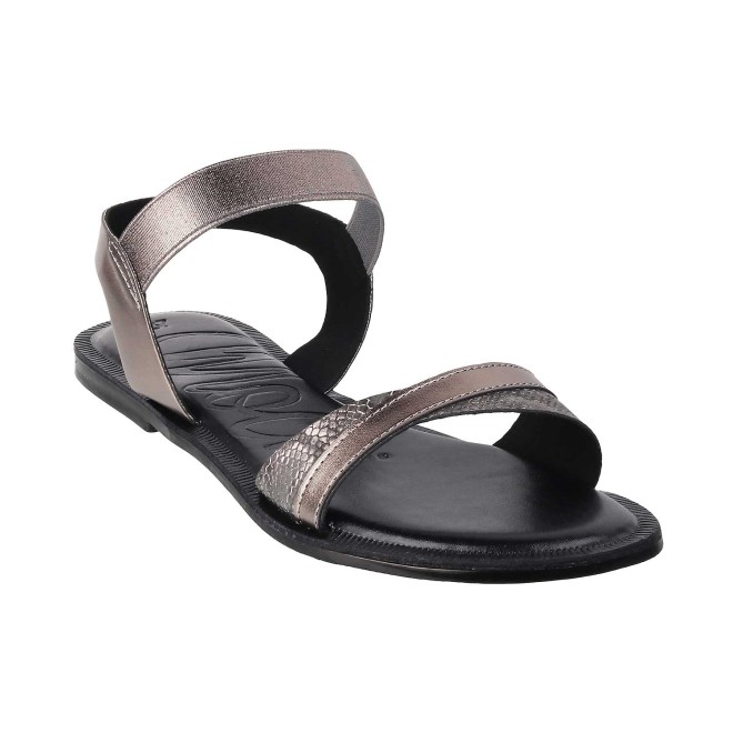 Mochi Women Gun-Metal Casual Sandals (SKU: 33-3192-29-36)