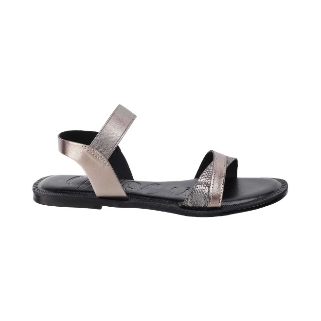 Mochi Women Gun-Metal Casual Sandals (SKU: 33-3192-29-36)