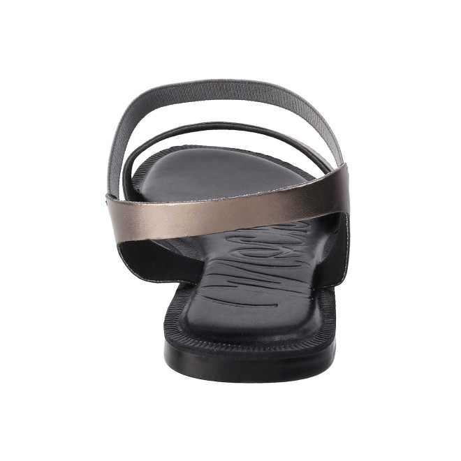 Mochi Women Gun-Metal Casual Sandals (SKU: 33-3192-29-36)