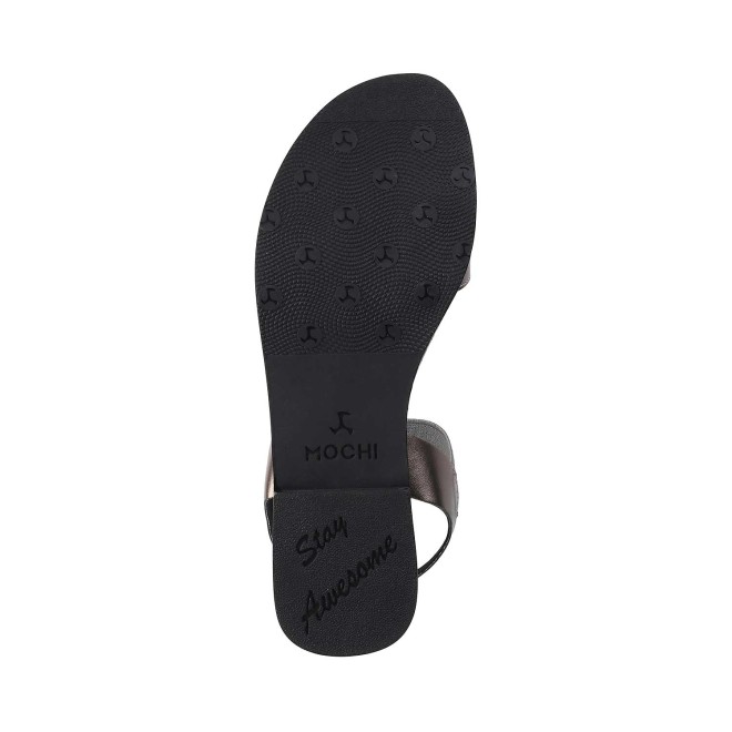 Mochi Women Gun-Metal Casual Sandals (SKU: 33-3192-29-36)