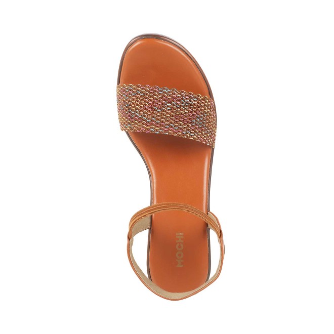 Mochi Women Tan Casual Sandals (SKU: 33-435-23-38)