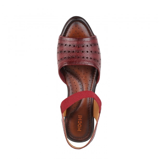 Mochi Women Maroon Casual Sandals (SKU: 33-439-44-36)
