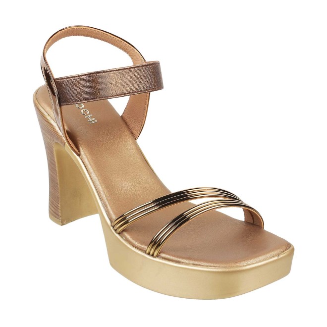 Mochi Women Antique-Gold Casual Sandals (SKU: 33-673-28-39)