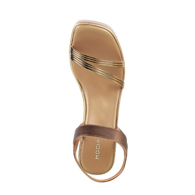 Mochi Women Antique-Gold Casual Sandals (SKU: 33-673-28-39)