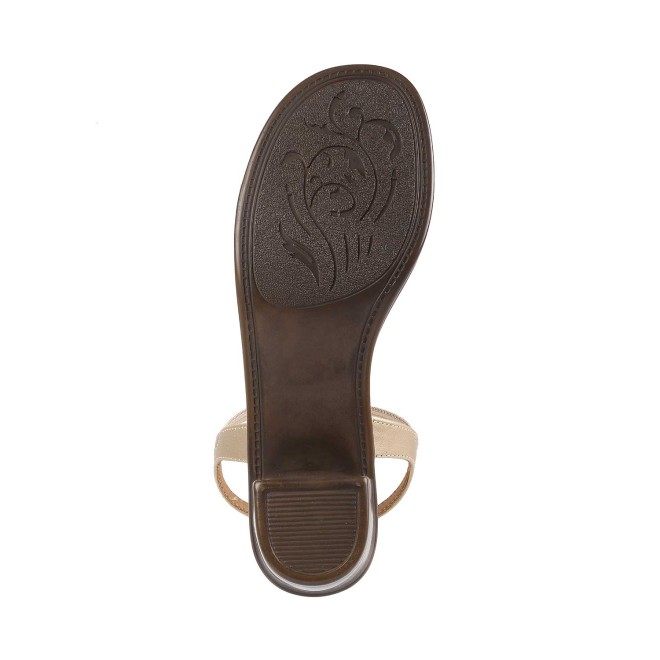 Mochi Women Gold Casual Sandals (SKU: 33-764-15-36)