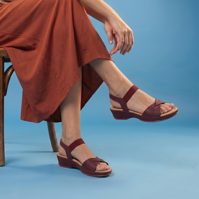 Mochi Women Wine Casual Sandals (SKU: 33-799-58-36)