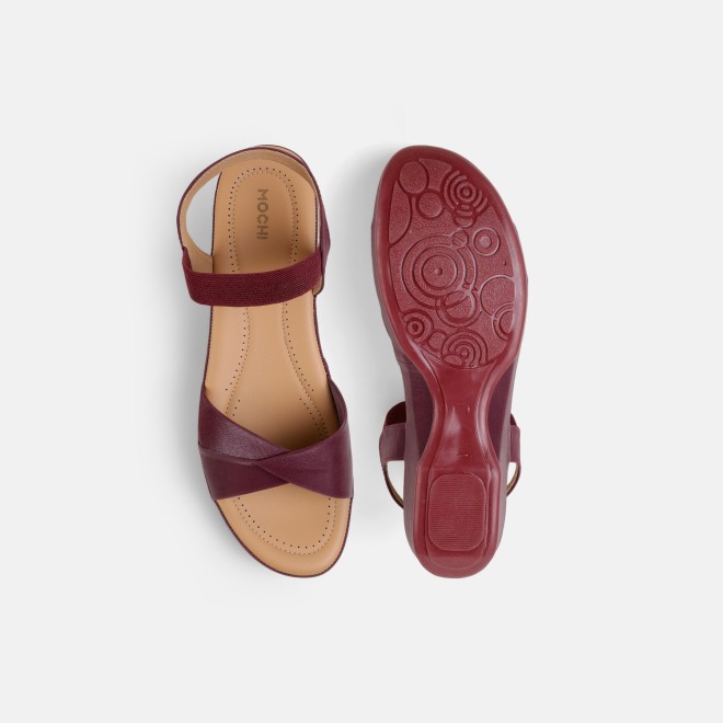 Mochi Women Wine Casual Sandals (SKU: 33-799-58-36)