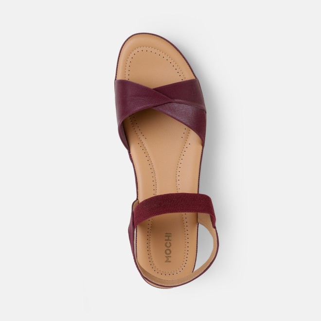 Mochi Women Wine Casual Sandals (SKU: 33-799-58-36)
