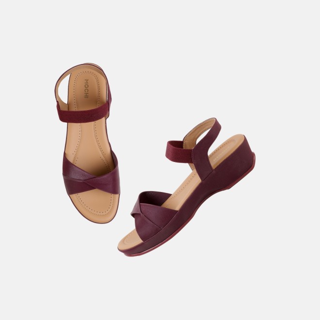 Mochi Women Wine Casual Sandals (SKU: 33-799-58-36)