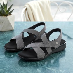 Mochi Women Grey Casual Sandals
