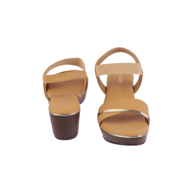 Mochi Women Tan Casual Sandals (SKU: 33-800631-23-36)