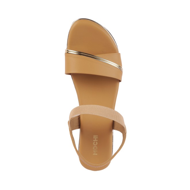 Mochi Women Tan Casual Sandals (SKU: 33-800631-23-36)