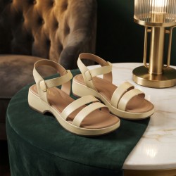 Mochi Women Yellow Casual Sandals
