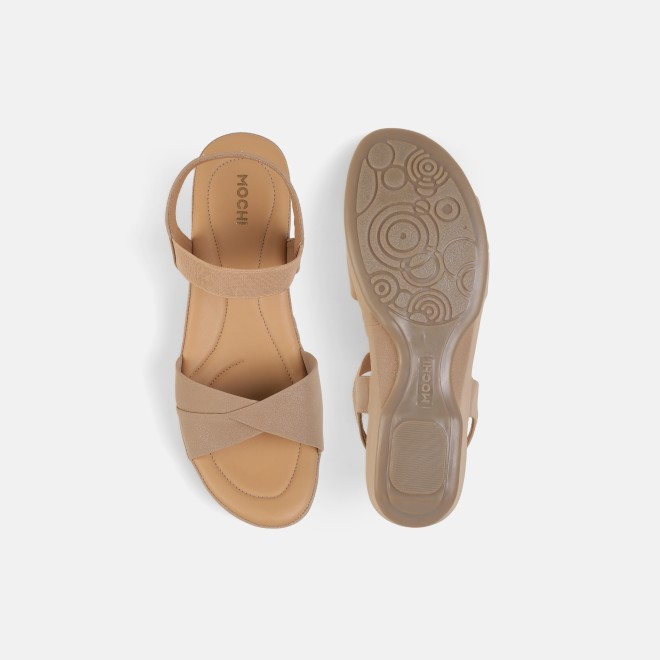 Mochi Women Beige Casual Sandals (SKU: 33-800799-20-36)