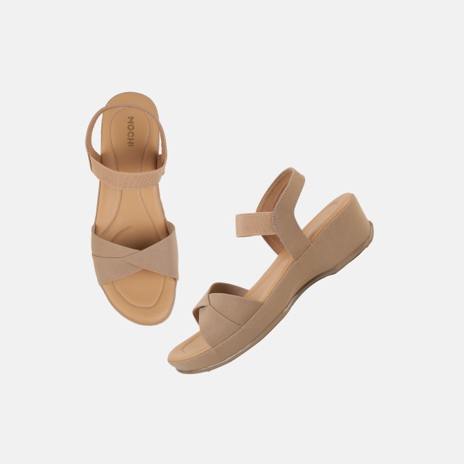 Mochi Women Beige Casual Sandals (SKU: 33-800799-20-36)