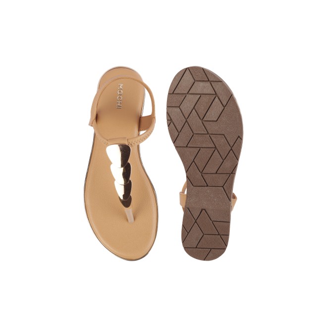 Mochi Women Beige-red Casual Sandals (SKU: 33-800925-89-37)