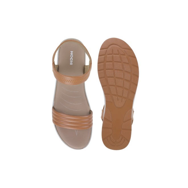 Mochi Women Tan Casual Sandals (SKU: 33-801161-23-37)