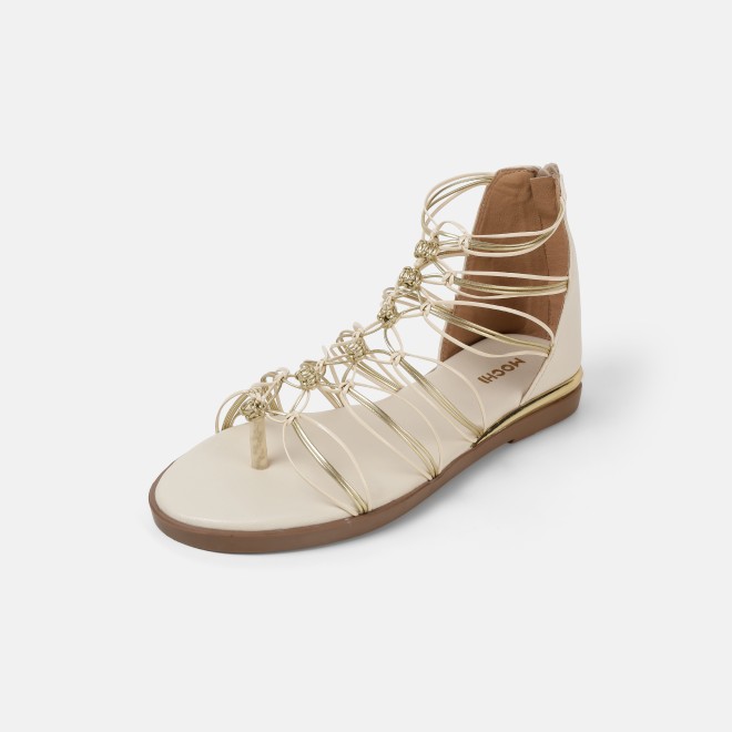 Mochi Women Beige Casual Gladiators (SKU: 33-801231-20-36)