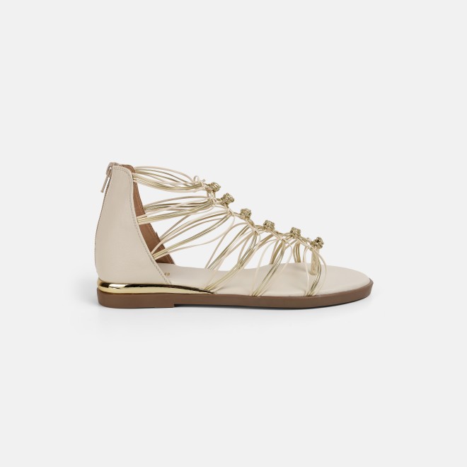 Mochi Women Beige Casual Gladiators (SKU: 33-801231-20-36)