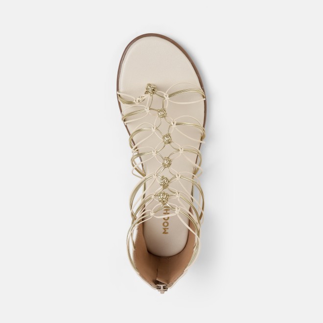 Mochi Women Beige Casual Gladiators (SKU: 33-801231-20-36)