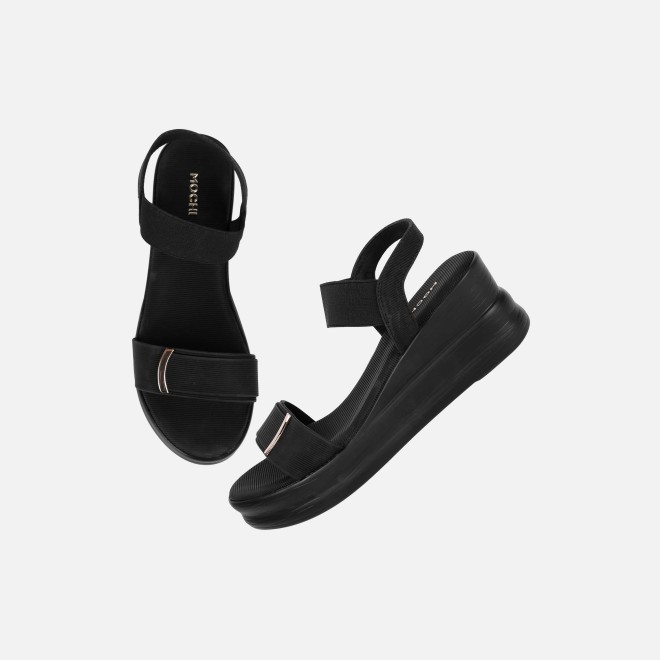 Mochi Women Black Casual Sandals (SKU: 33-801285-11-36)
