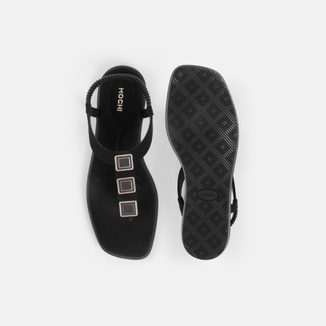 Mochi Women Black Casual Sandals (SKU: 33-801286-11-36)