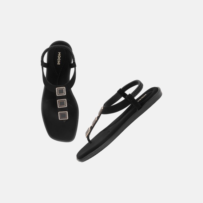 Mochi Women Black Casual Sandals (SKU: 33-801286-11-36)