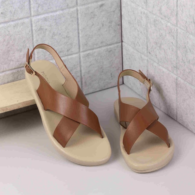 Mochi Women Tan Casual Sandals (SKU: 33-815-23-36)